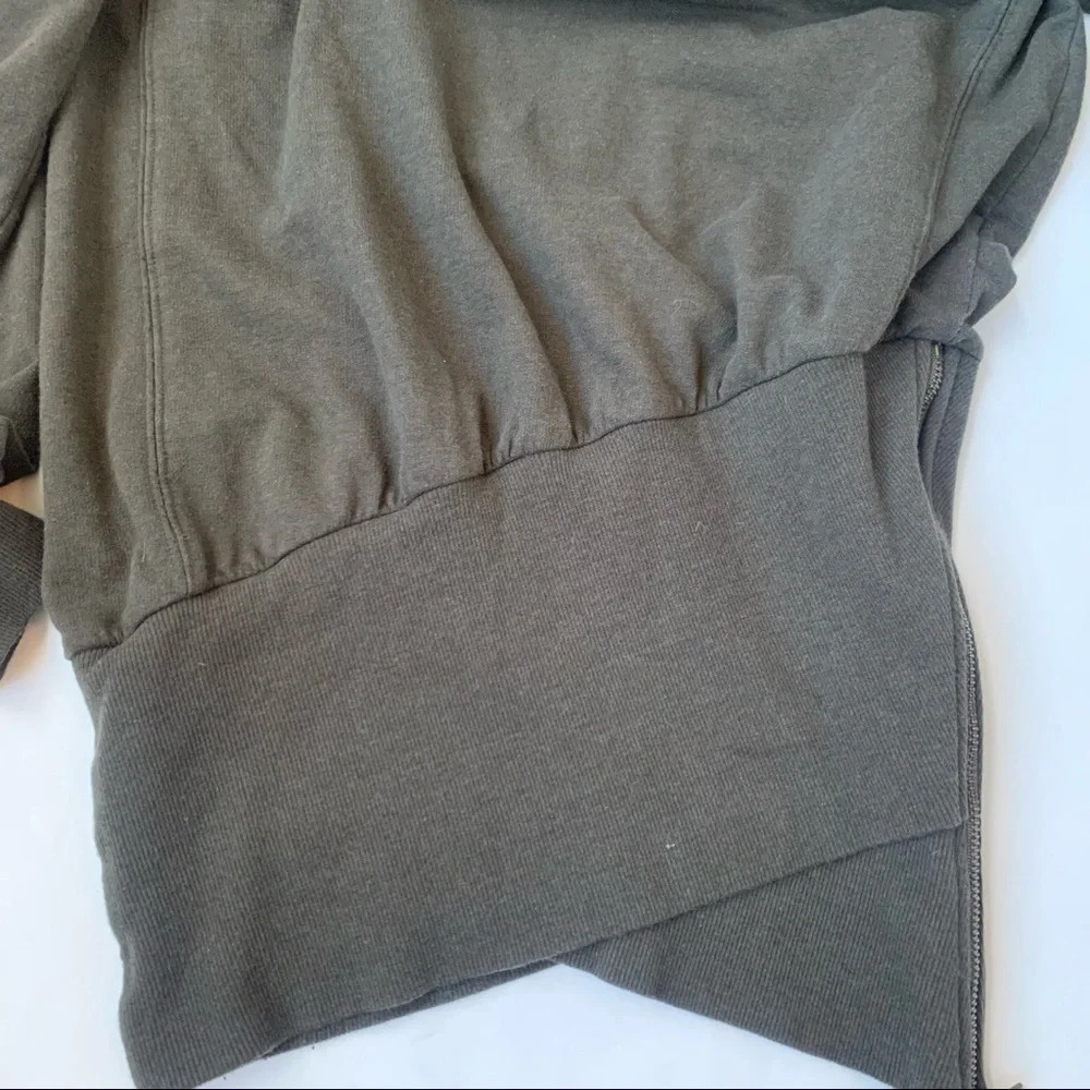 Young Fabulous & Broke Olive Green Turtle Neck Asymmetric Sweater Dress Small - Picture 6 of 10